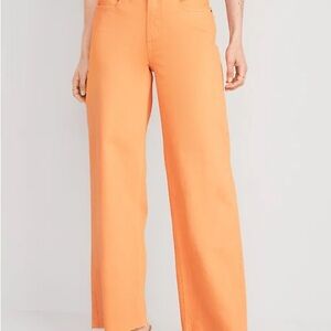 Old Navy Women's Flare Jeans in Vibrant Orange